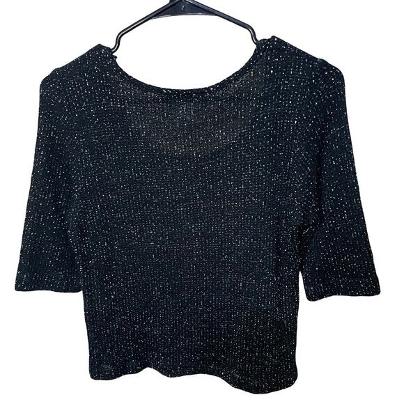 Ultra Flirt Y2k cropped Tshirt Blouse Glitter - Picture 2 of 6